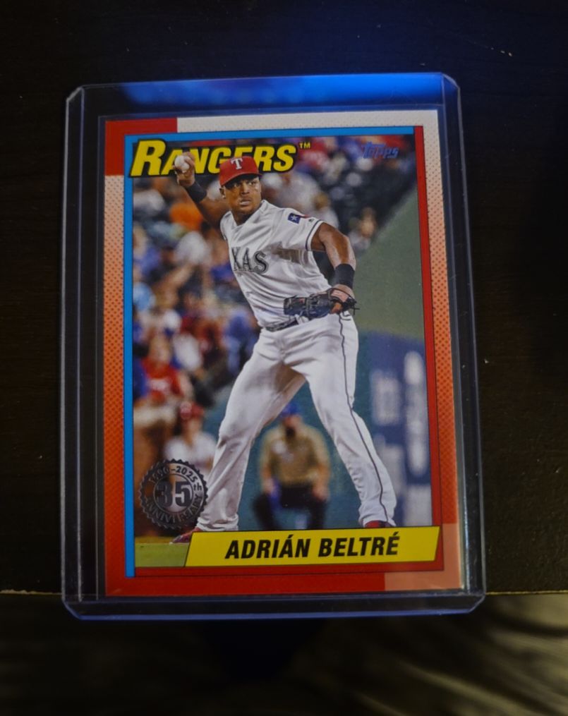 2025 Topps Series 1 #T90-94 Adrián Beltré 1990 Topps Baseball 35th Anniversary — front