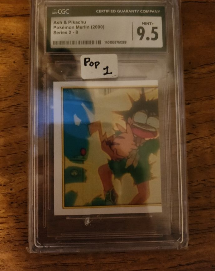 2000 Merlin Pokémon Series 2 #8 Ash & Pikachu — front