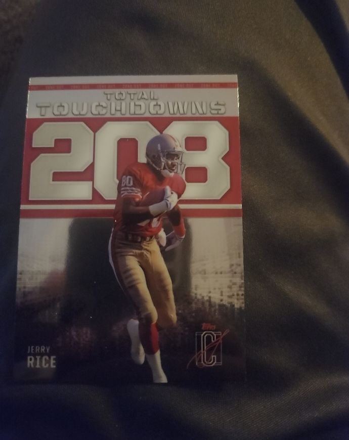 2024 Topps Signature Class #ZO-1 Jerry Rice Zone Out 208 Total Touchdowns — front