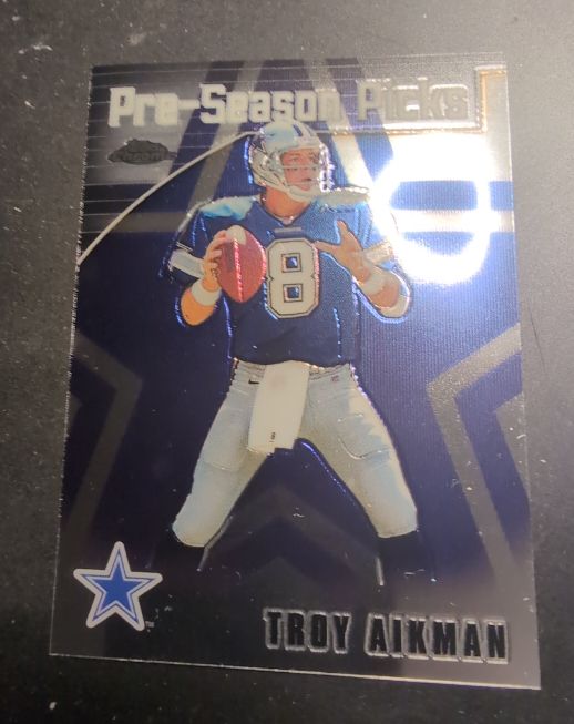 2000 Topps Chrome Pre-Season Picks Troy Aikman — front