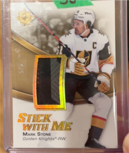 2022-23 Upper Deck Ultimate Collection Stick With Me #SWM-MS Mark Stone — front