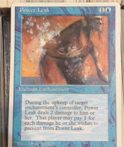 1995 Magic: The Gathering 4th Edition #92 Power Leak — front