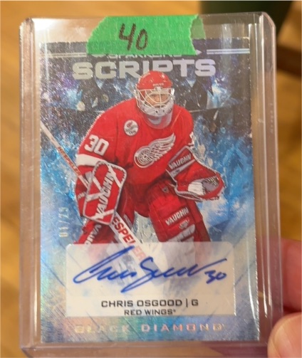 2024-25 Upper Deck Black Diamond Sparkling Scripts #SS-CO Chris Osgood — front