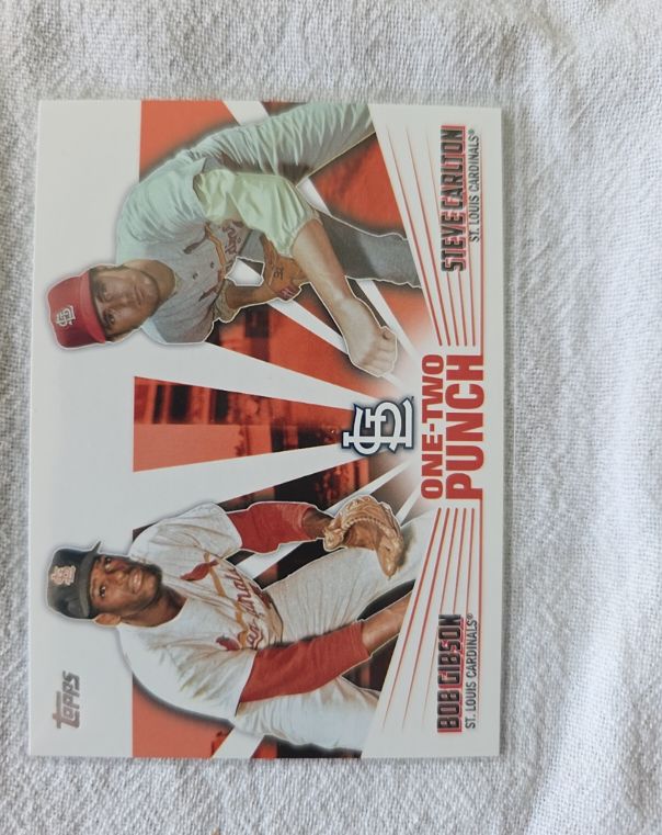 2023 Topps #12P-22 Bob Gibson / Steve Carlton One-Two Punch — front