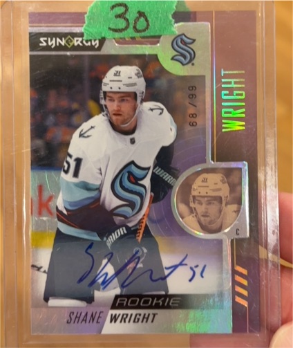 2021-22 Upper Deck Synergy #68 Shane Wright Rookie Auto — front