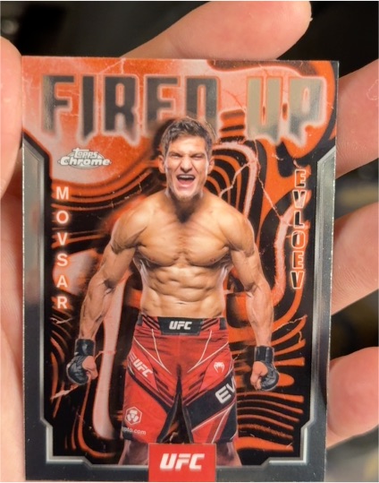 2025 Topps Chrome UFC #FUP-15 Movsar Evloev Fired Up — front