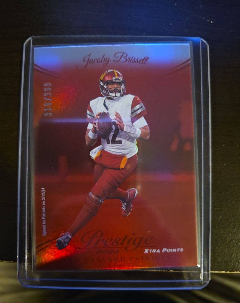 2024 Panini Prestige Xtra Points Red Premium Jacoby Brissett #/399 — front