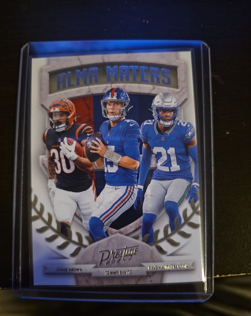 2024 Panini Prestige Alma Maters # Alma Maters Chase Brown, Tommy DeVito, Devon Witherspoon — front