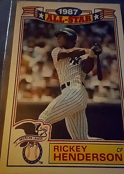 1988 Topps #7 Rickey Henderson 1987 All-Star — front