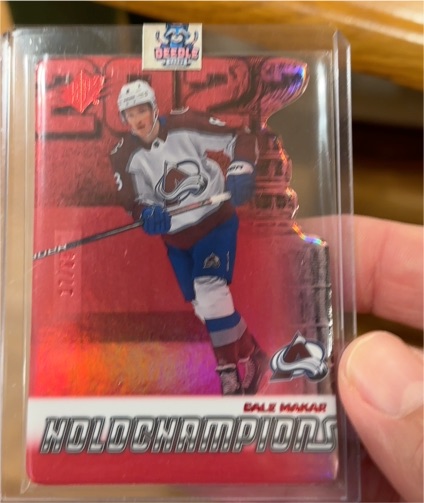 2022-23 Upper Deck SPx HoloChampions #HC-CM Cale Makar — front