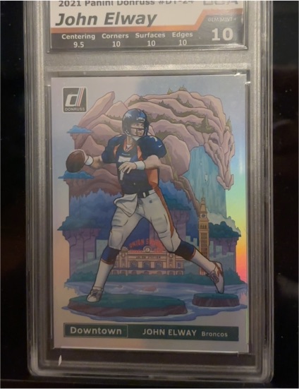 2021 Donruss Optic Downtown #DT24 John Elway Broncos — front