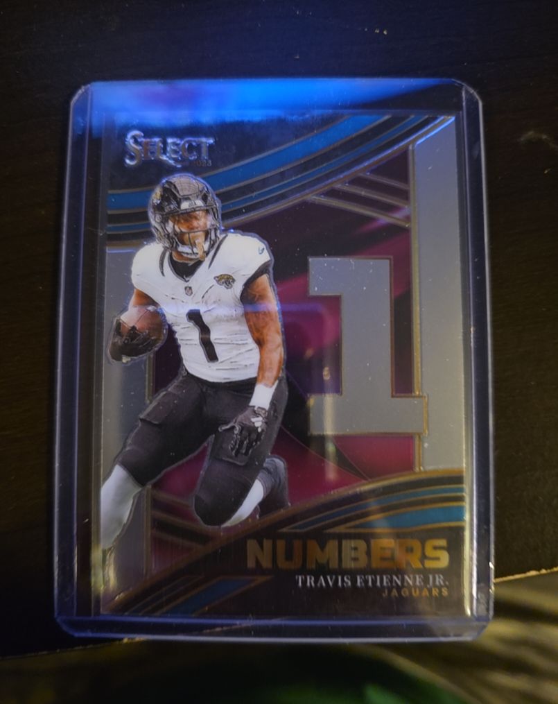 2023 Panini Select Numbers #NMB-TET Travis Etienne Jr. — front