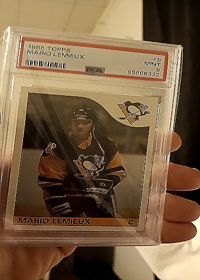 1985 Topps #9 Mario Lemieux — front