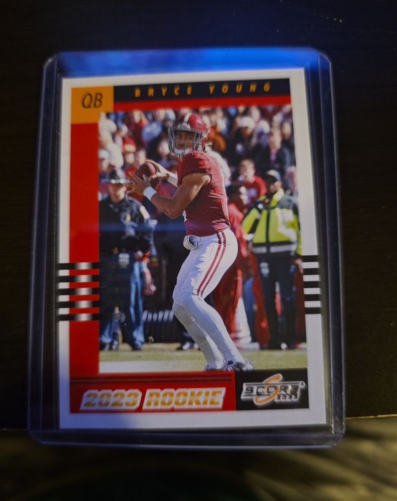 2023 Panini Score #1 Bryce Young 2003 Throwback Rookie — front