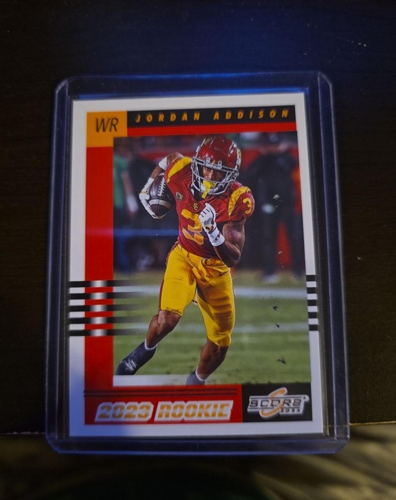 2023 Panini Score #7 Jordan Addison Retro Rookie — front