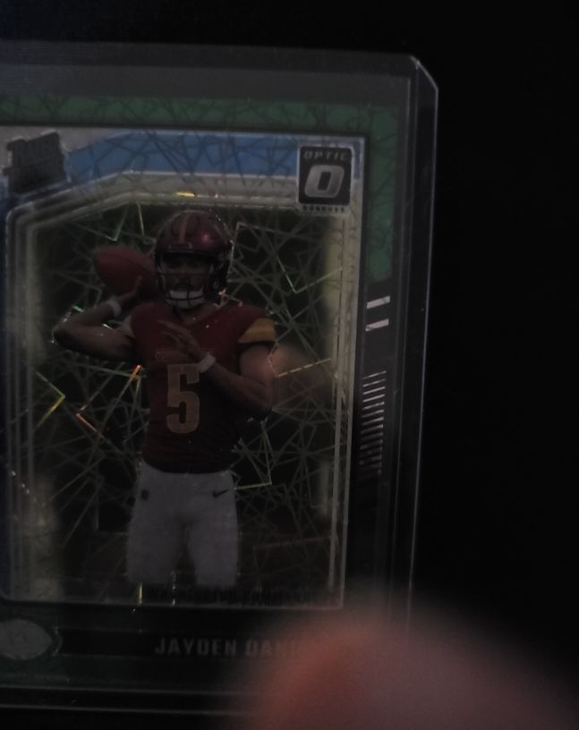 2024 Panini Donruss Optic #248 Jayden Daniels Green Velocity Rated Rookie RC — front