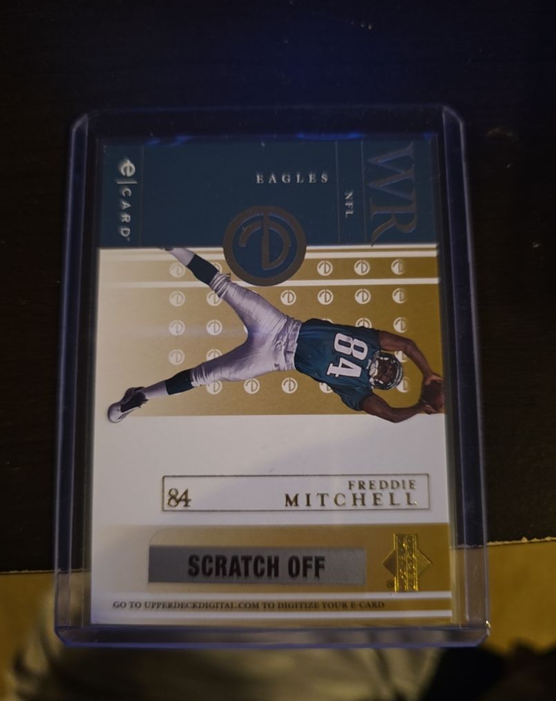 2001 Upper Deck e-Card #E-FM Freddie Mitchell — front