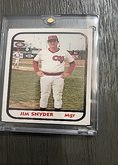 1981 TCMA Minor League #23 Jim Snyder — front