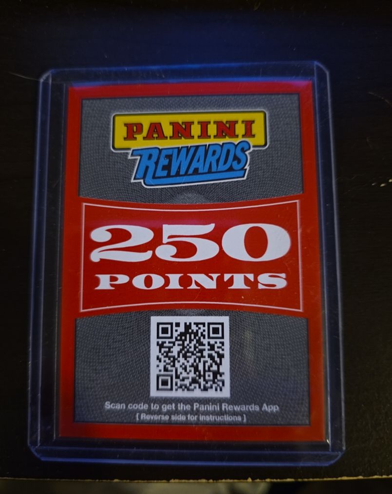 2025 Panini Rewards 250 Points Redemption Card — front