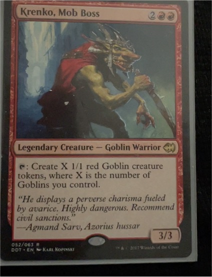 2017 Magic: The Gathering #052 Krenko, Mob Boss — front