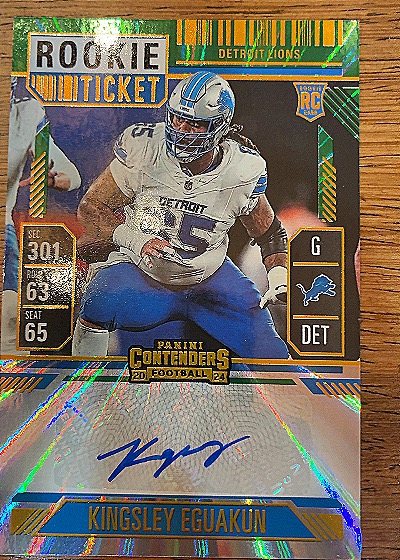 2024 Panini Contenders #295 Kingsley Eguakun Rookie Ticket — front