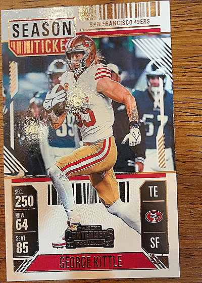 2024 Panini Contenders #85 George Kittle Season Ticket — front