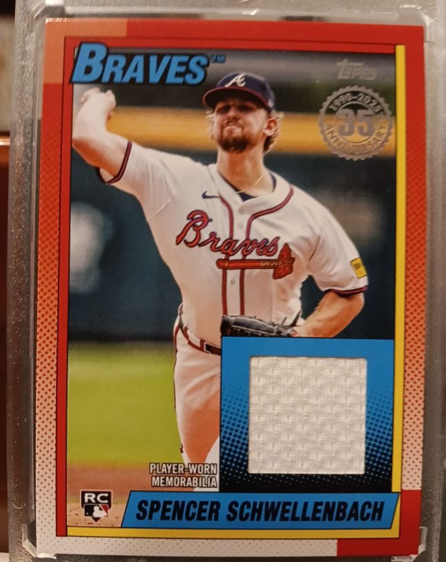 2025 Topps Series 2 1990 Topps Baseball Relic #90R2-SSC Spencer Schwellenbach — front