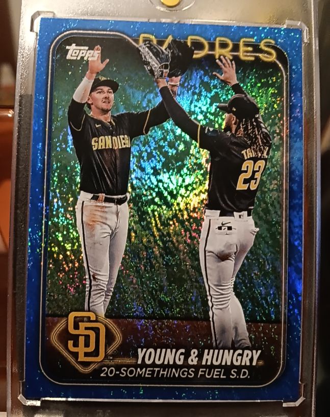2024 Topps Update #US48 Young & Hungry Jackson Merrill Fernando Tatis Jr. — front