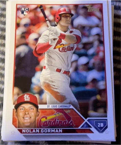 2023 Topps Series 1 #16 Nolan Gorman — front