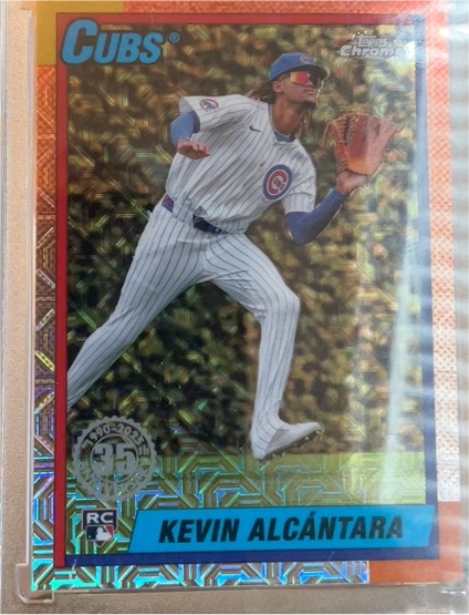 2025 Topps Series 2 1990 35th Anniversary Chrome #T90C-111 Kevin Alcántara — front