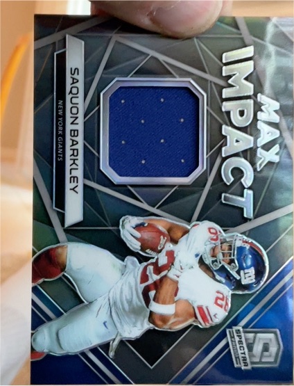 2019 Panini Spectra Max Impact #MI-50 Saquon Barkley — front