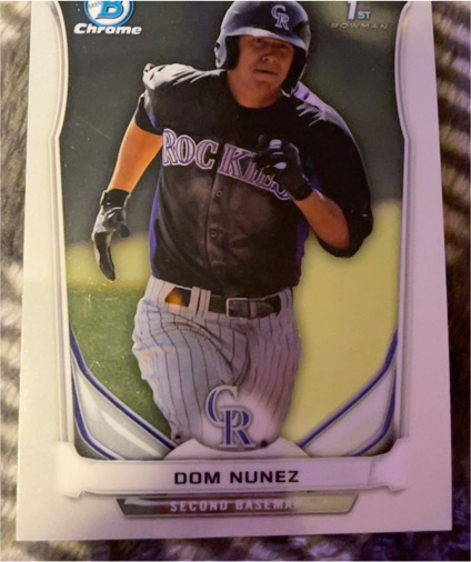 2014 Bowman Chrome #BCP30 Dom Nunez — front
