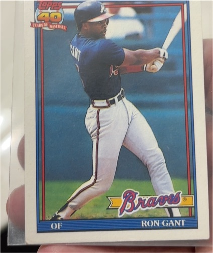1991 Topps #725 Ron Gant — front