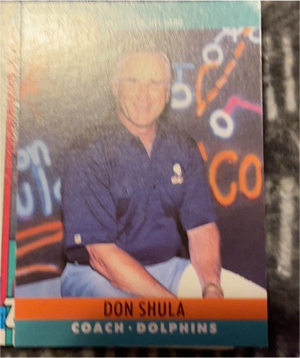 1990 Pro Set #185 Don Shula — front