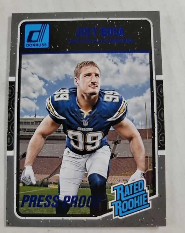 2016 Donruss #375 Joey Bosa Rated Rookie Press Proof Blue — front