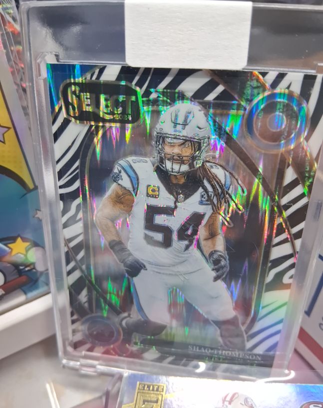 2024 Panini Select Concourse Zebra Prizm #Zebra Shaq Thompson — front