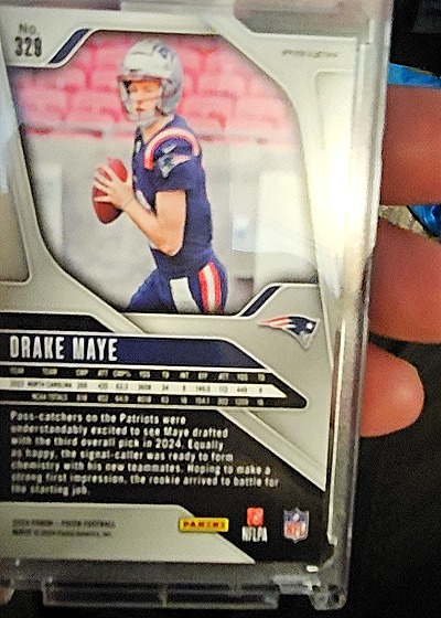 2022 Panini #329 Drake Maye — back