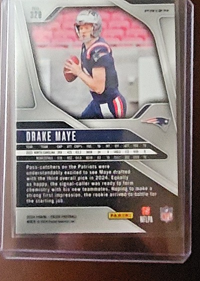 2024 Panini Prizm #329 Drake Maye — back