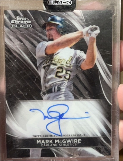 2024 Topps Chrome Black Autographs #CBA-MM Mark McGwire — front