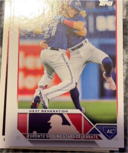 2023 Topps Series 1 #216 Next Generation Toronto Blue Jays Vladimir Guerrero Jr. & Bo Bichette — front