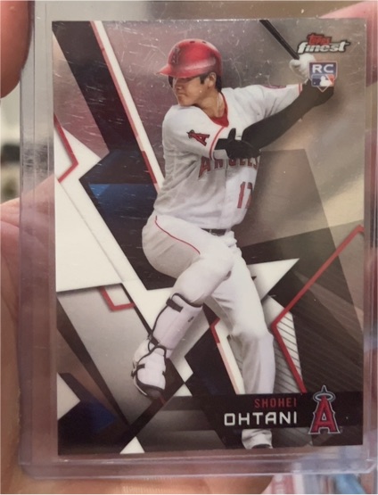 2018 Topps Finest #100 Shohei Ohtani Rookie Card — front