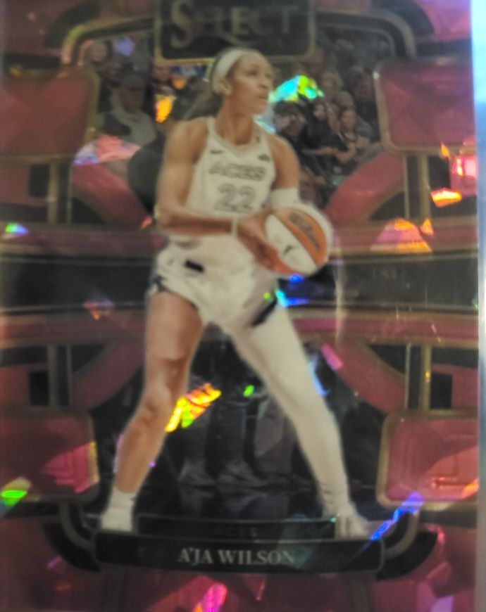 2024 Panini Select WNBA A'ja Wilson Pink Cracked Ice Concourse — front