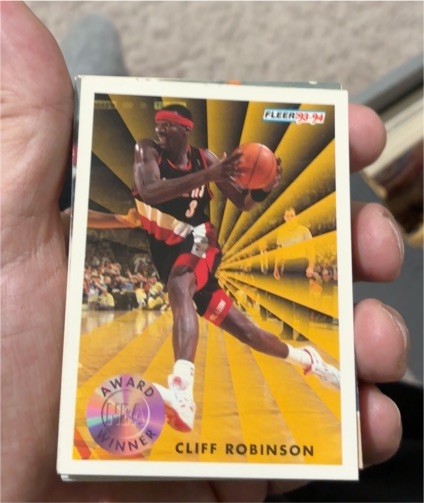 1993-94 Fleer #232 Cliff Robinson Award Winner Portland Trail Blazers — front