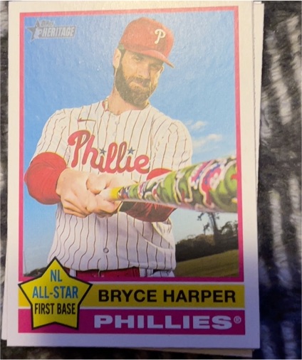 2025 Topps Heritage #150 Bryce Harper — front