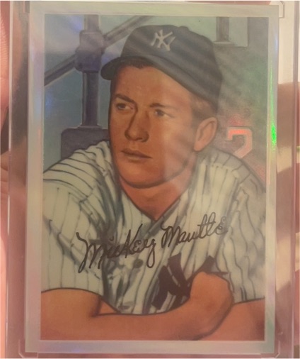 1996 Topps Finest #20 Mickey Mantle 1952 Bowman — front