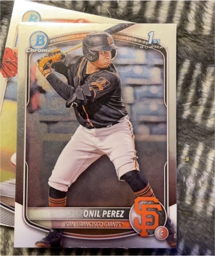 2025 Bowman Chrome #BCP-134 Onil Perez — front