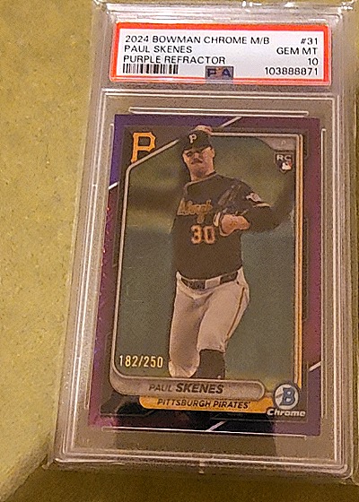 2024 Bowman Chrome #31 Paul Skenes Purple Refractor — front