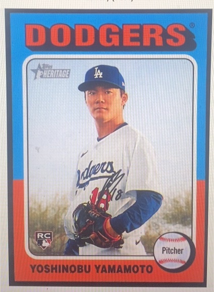 2024 Topps Heritage #553 Yoshinobu Yamamoto — front