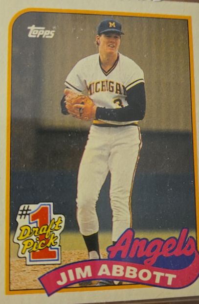 1989 Topps #573 Jim Abbott — front