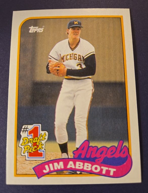 1989 Topps #573 Jim Abbott — front